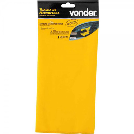 Toalha de microfibra para vidros 200GSM Vonder (30x40cm)