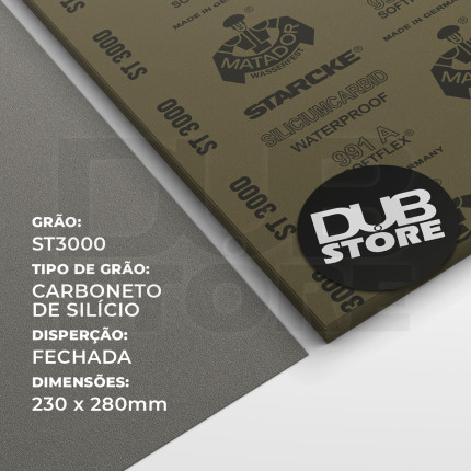Lixa automotiva resistente à água Starcke Matador ST3000 991A (230x280mm)