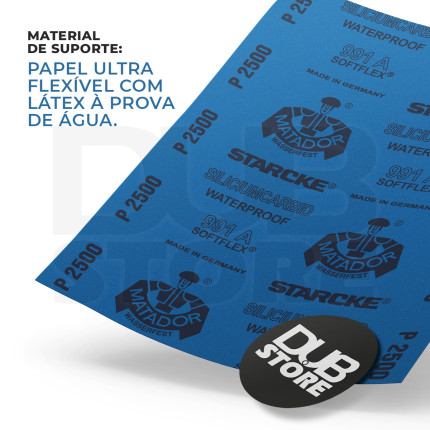 Lixa automotiva resistente à água Starcke Matador P2500 991A (230x280mm)