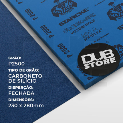Lixa automotiva resistente à água Starcke Matador P2500 991A (230x280mm)