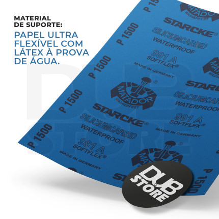 Lixa automotiva resistente à água Starcke Matador P1500 991A (230x280mm)