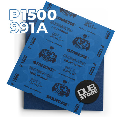Lixa automotiva resistente à água Starcke Matador P1500 991A (230x280mm)