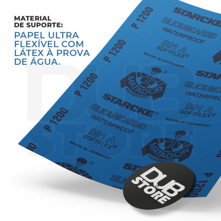Lixa automotiva resistente à água Starcke Matador P1200 991A (230x280mm)