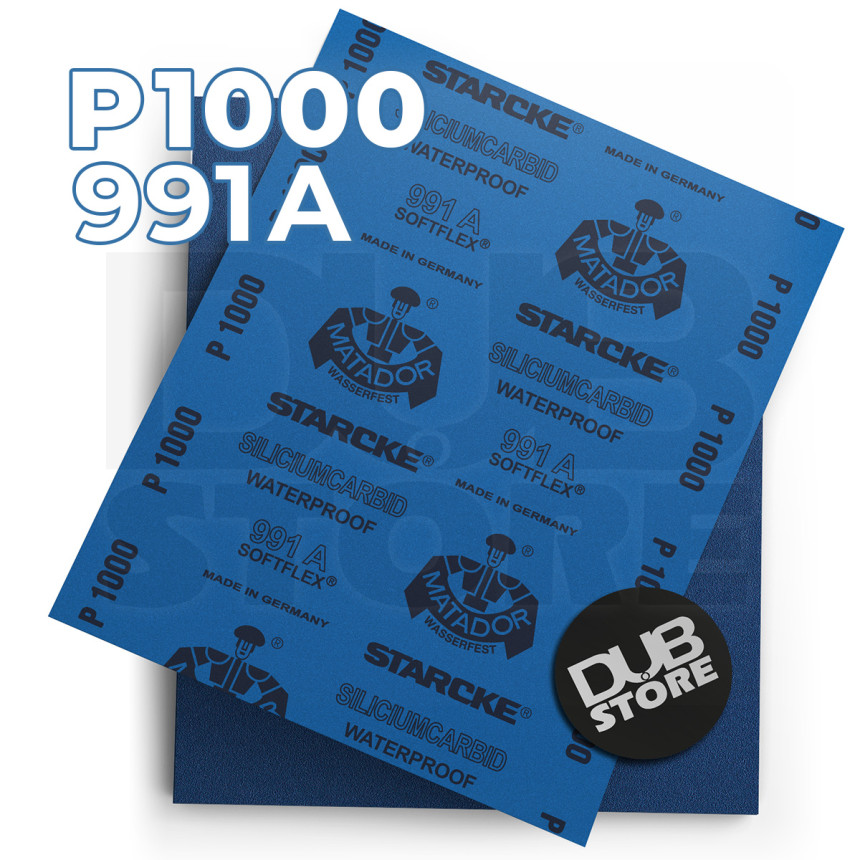 Lixa automotiva resistente à água Starcke Matador P1000 991A (230x280mm)