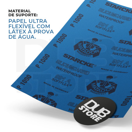Lixa automotiva resistente à água Starcke Matador P1000 991A (230x280mm)