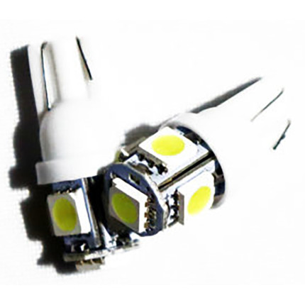 Kit Lâmpadas 5 LED’s SMD 5050 Aparte Lumen (pingo T10)
