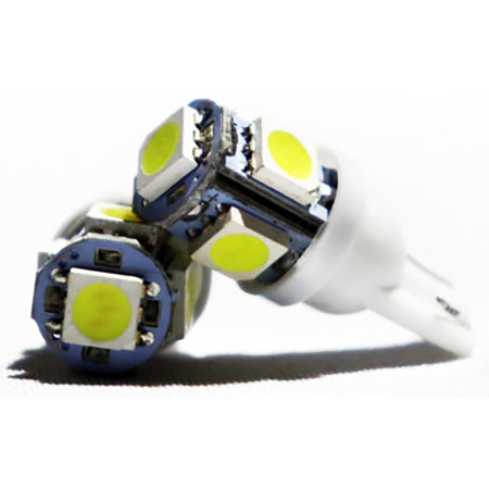 Kit Lâmpadas 5 LED’s SMD 5050 Aparte Lumen (pingo T10)