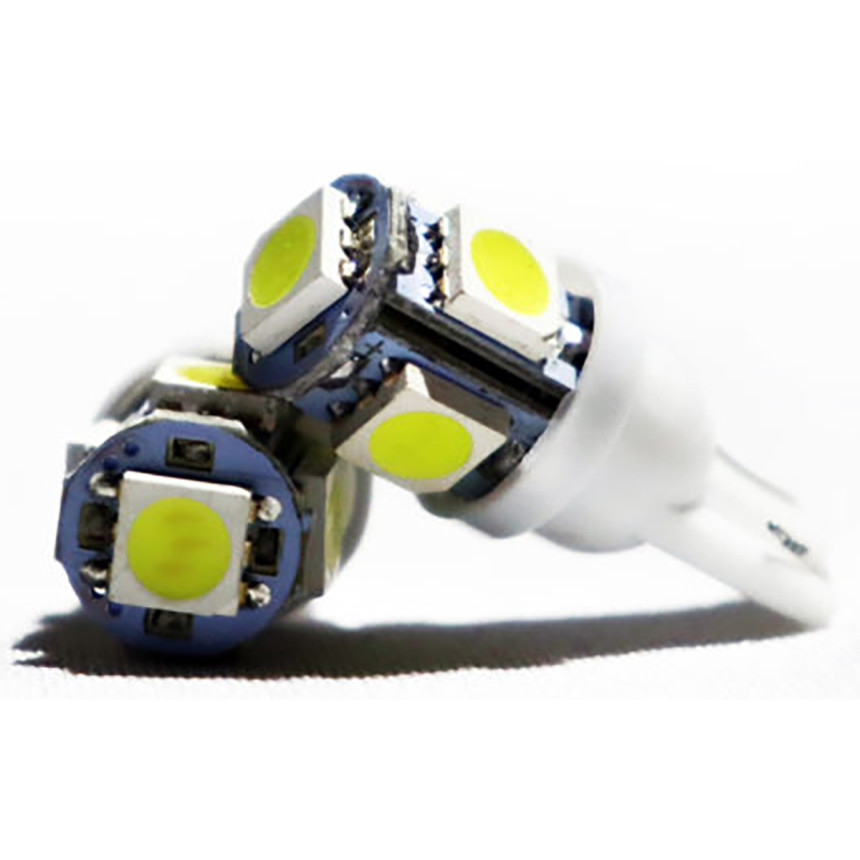 Kit Lâmpadas 5 LED’s SMD 5050 Aparte Lumen (pingo T10)