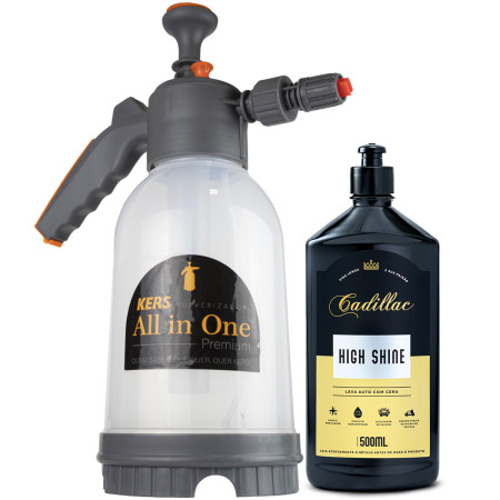 Kit pulverizador manual e shampoo com cera High Shine Cadillac (Snow Foam Kers)
