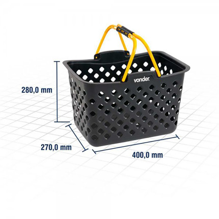 Cesto plástico para uso geral Vonder