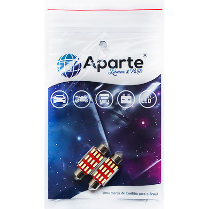 Kit Lâmpadas LED Torpedo 36mm Canceller/Canbus 