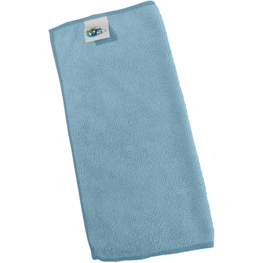 Toalha de microfibra azul 230GSM JS (40x40cm)