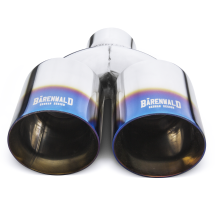 Ponteira Dupla Escapamento em Inox Bärenwald Mitte 3,5" Burned Tip