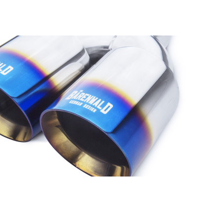 Ponteira Dupla Escapamento em Inox Bärenwald Mitte 3,5" Burned Tip