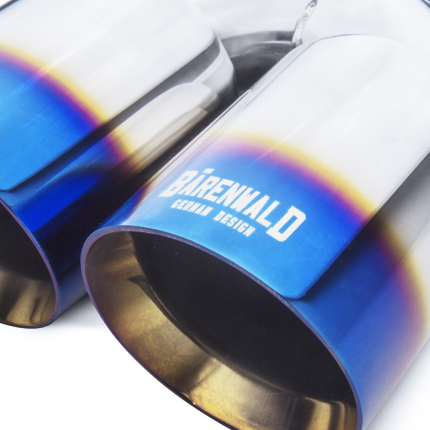 Ponteira Dupla Escapamento em Inox Bärenwald Mitte 3,5" Burned Tip
