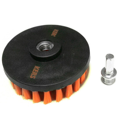 Escova rotativa suave Kers 120mm - Acompanha adaptador para furadeira