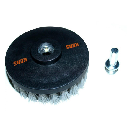 Escova rotativa média Kers 120mm - Acompanha adaptador para furadeira