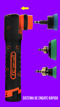 Nano Politriz TC Top Cut Dual Action Portátil Kers com Acessórios 12V