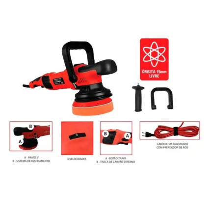 Politriz roto-orbital Red & Shine Sigma Tools  (15mm) - 110V