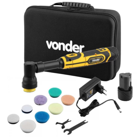 Politriz Mini Roto Orbital Vonder com Acessórios 12V PMV 120