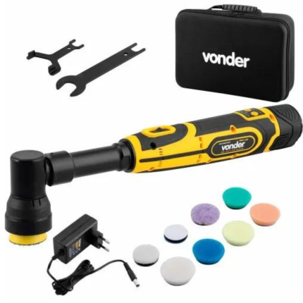 Politriz Mini Roto Orbital Vonder com Acessórios 12V PMV 120