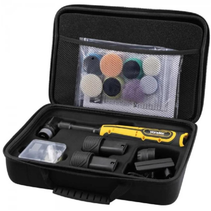 Politriz Mini Roto Orbital Vonder com Acessórios 12V PMV 120