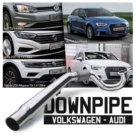 Downpipe Inox 304 Bärenwald VW Golf / Audi A3 1.4 TSi 140cv | Tiguan AllSpace | Jetta TSi 250 1.4 150cv