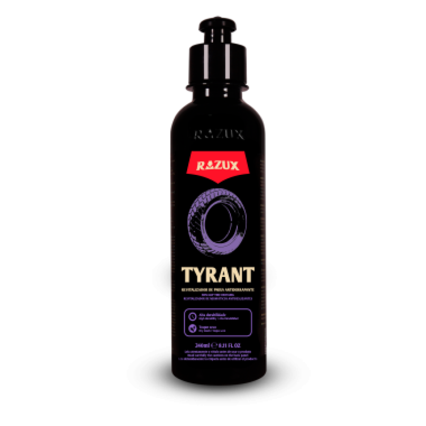 Revitalizador de Pneus Antiderrapante para Motocicletas Tyrant Razux (240ml)