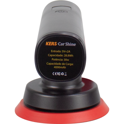 Politriz Roto Orbital Recarregável para Enceramento 30W Car Shine Kers - com boinas