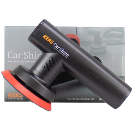 Politriz Roto Orbital Recarregável para Enceramento 30W Car Shine Kers - com boinas