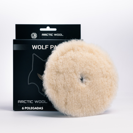 Boina Lã Natural Artic Wool Corte com Interface Wolf Pads (6 polegadas)
