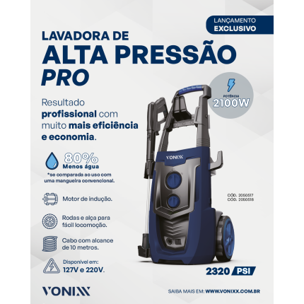 Lavadora de alta pressão PRO Vonixx (127V)