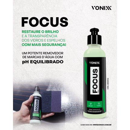 Removedor de Marcas d´água para Vidros Focus Vonixx (240ml)