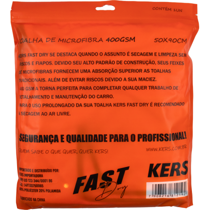 Toalha de secagem Fast Dry 400GSM Kers (50x90cm)