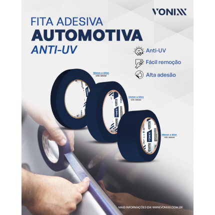 Fita Crepe Automotiva Azul Vonixx (18mm X 50m)