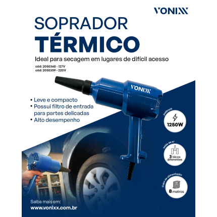 Soprador de Ar Térmico Vonixx 1250W (110V)