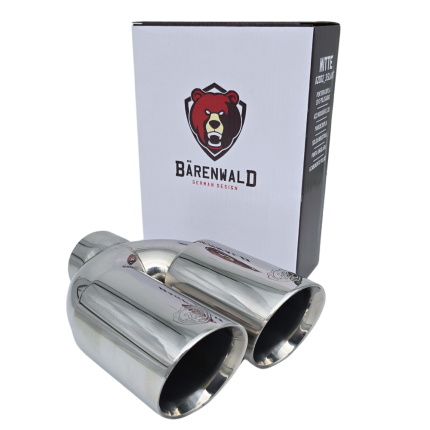 Ponteira Dupla Escapamento Em Inox Barenwald Mitte 3"