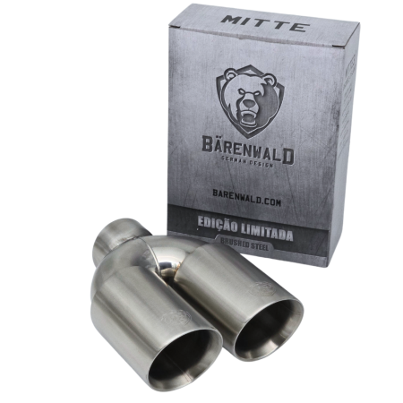 Ponteira Dupla Escapamento Em Inox Barenwald Mitte 3" Brushed