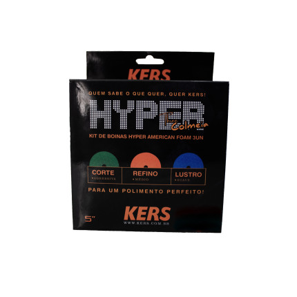 Kit Boina Hyper Corte, Refino, Lustro Kers (5 polegadas)