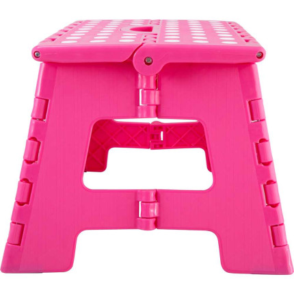 Banqueta plástica dobrável Vonder (220mm de altura - Rosa)