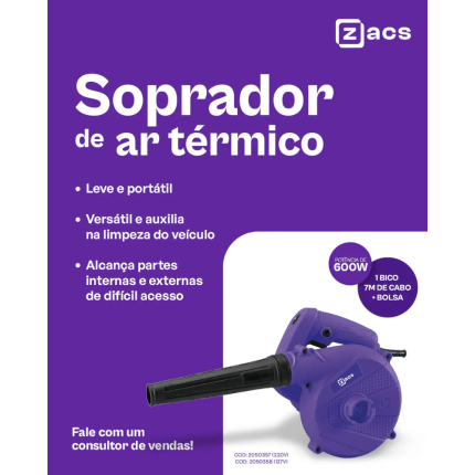 Soprador de Ar Térmico Zacs 600W (110V)
