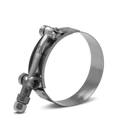 Kit Mangote de silicone reto 2,5" (63mm) x 100mm Bärenwald preto com Abraçadeiras Tucho Inox