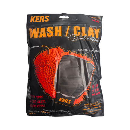 Luva Dual Action Microfibra Tentáculos e Claybar  Kers