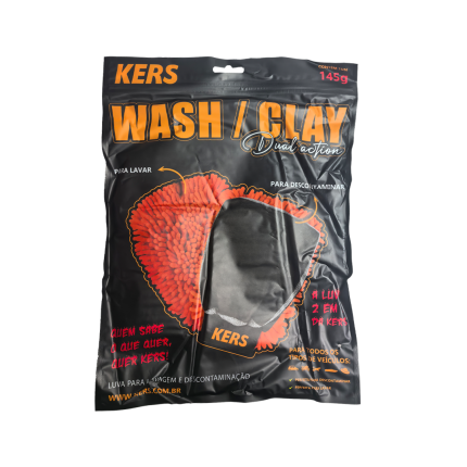 Luva Dual Action Microfibra Tentáculos e Claybar  Kers