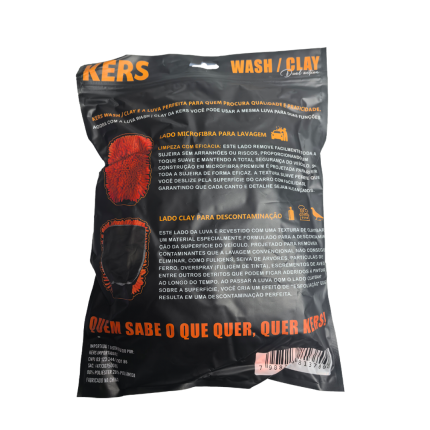 Luva Dual Action Microfibra Tentáculos e Claybar  Kers