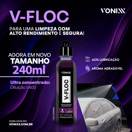 Shampoo Neutro Concentrado V-Floc Vonixx (240ml)