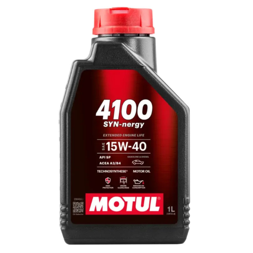 Óleo para motor Motul 4100 SYN-nergy 15W40 (1 litro)