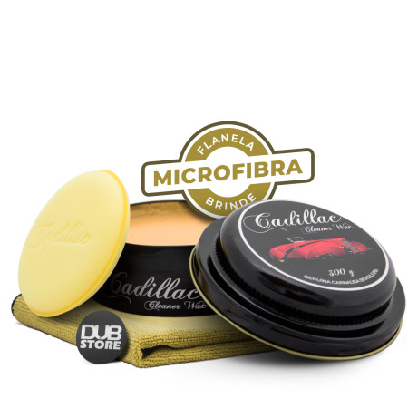 Cera carnaúba Cleaner Wax com aplicador Cadillac (300g)