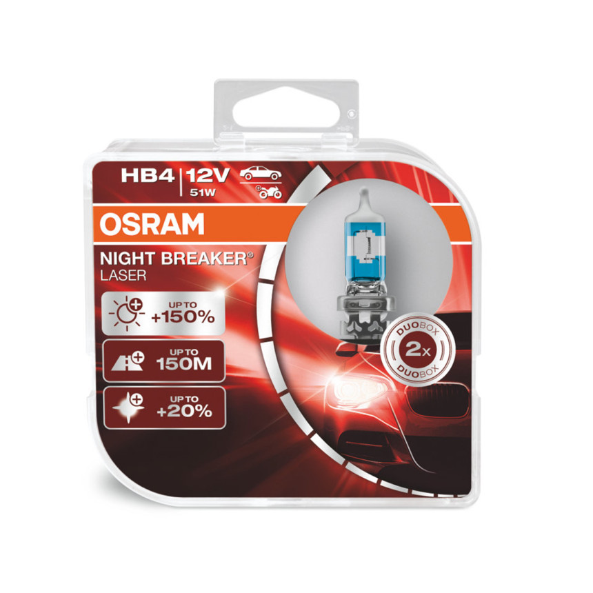 Kit Lâmpadas Osram Night Breaker Laser (HB4)