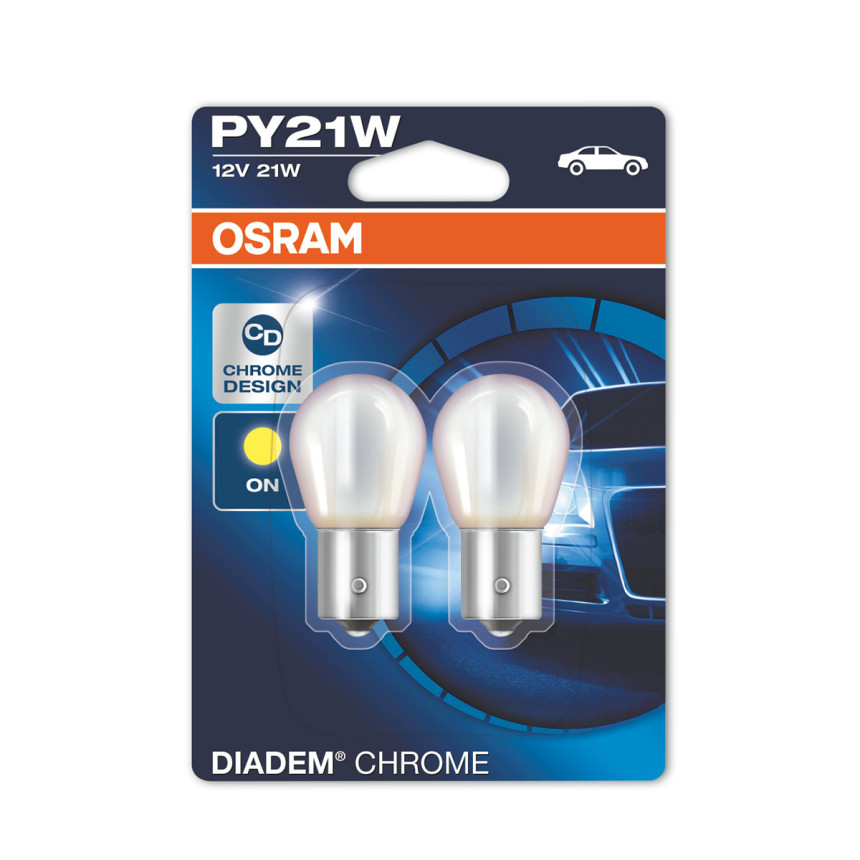 Kit par de lâmpadas Osram Diadem Chrome (PY21W)